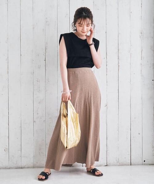 coen（コーエン）の「セーラーノースリーブTシャツ（タンクトップ・レディース・ライラック/ベージュ/ブラック・MEDIUM/LARGE）」の14枚目の写真