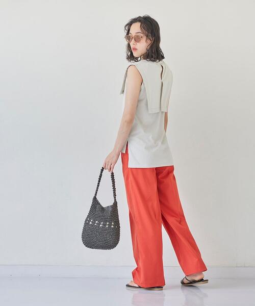 coen（コーエン）の「セーラーノースリーブTシャツ（タンクトップ・レディース・ライラック/ベージュ/ブラック・MEDIUM/LARGE）」の4枚目の写真