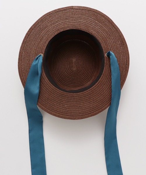 チャイハネ（チャイハネ）の「【チャイハネ】ロングリボン ウィラハット（ハット・レディース・オレンジ/ブルー・FREE）」の9枚目の写真