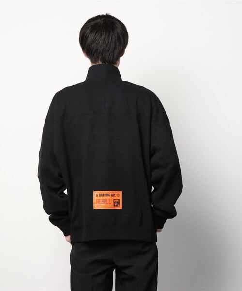 A BATHING APE（アベイシングエイプ）の「STAND COLLAR LOOSE FIT SWEAT M（スウェット・メンズ・ブラック/オリーブ・X-LARGE/LARGE/MEDIUM/XX-LARGE/SMALL）」の4枚目の写真