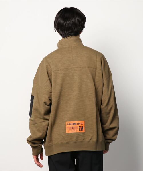 A BATHING APE（アベイシングエイプ）の「STAND COLLAR LOOSE FIT SWEAT M（スウェット・メンズ・ブラック/オリーブ・X-LARGE/LARGE/MEDIUM/XX-LARGE/SMALL）」の5枚目の写真