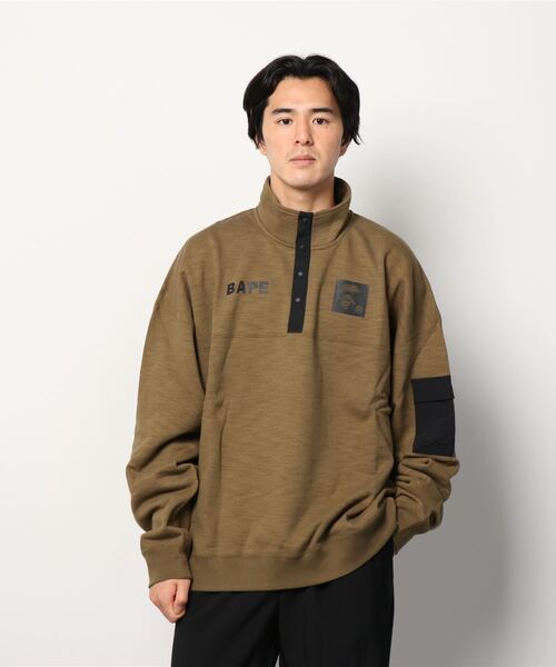 A BATHING APE（アベイシングエイプ）の「STAND COLLAR LOOSE FIT SWEAT M（スウェット・メンズ・ブラック/オリーブ・X-LARGE/LARGE/MEDIUM/XX-LARGE/SMALL）」の14枚目の写真
