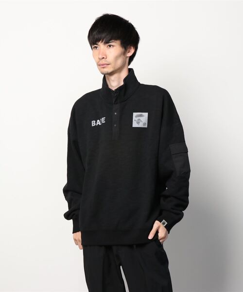 A BATHING APE（アベイシングエイプ）の「STAND COLLAR LOOSE FIT SWEAT M（スウェット・メンズ・ブラック/オリーブ・X-LARGE/LARGE/MEDIUM/XX-LARGE/SMALL）」の15枚目の写真