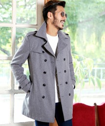 ブランド古着 メンズのトレンチコート グレー 灰色系 ウール ニット 古着通販 Zozoused