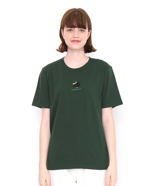 Design Tshirts Store graniph（デザイン　ティーシャツ　ストア　グラニフ）の「カモカモフレンズ｜刺繍Tシャツ（Tシャツ/カットソー・メンズ・グリーン・SMALL/MEDIUM/LARGE/X-LARGE/X-SMALL）」の2枚目の写真