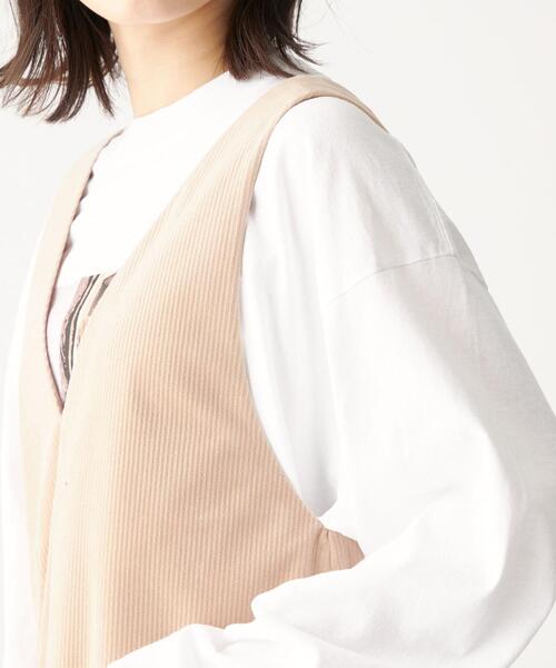 CITEN（シテン）の「＜CITEN（シテン）＞ドレープベロア レイヤード ワンピース（ワンピース・レディース・ダークグレー/ベージュ・FREE）」の12枚目の写真