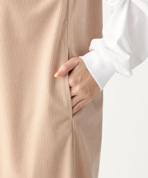 CITEN（シテン）の「＜CITEN（シテン）＞ドレープベロア レイヤード ワンピース（ワンピース・レディース・ダークグレー/ベージュ・FREE）」の13枚目の写真