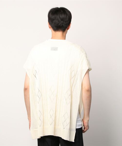 LUSOR(ルーソル)の「LUSOR(ルーソル)リネンニットベスト(ニット/セーター・メンズ・ブラック/ベージュ・FREE)」の4枚目の写真