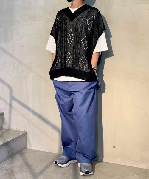 LUSOR(ルーソル)の「LUSOR(ルーソル)リネンニットベスト(ニット/セーター・メンズ・ブラック/ベージュ・FREE)」の14枚目の写真