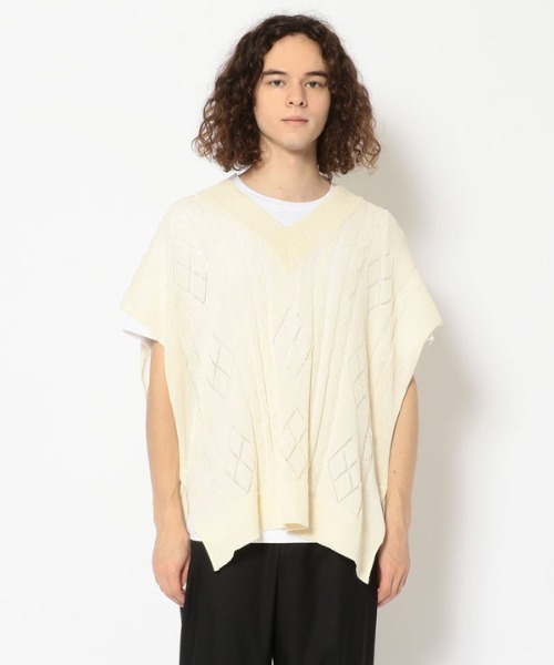 LUSOR(ルーソル)の「LUSOR(ルーソル)リネンニットベスト(ニット/セーター・メンズ・ブラック/ベージュ・FREE)」の15枚目の写真