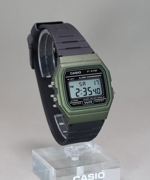 CASIO(カシオ)の「CASIO Collection / F-91WM-3AJH(デジタル腕時計・メンズ・オリーブドラブ・FREE)」の3枚目の写真