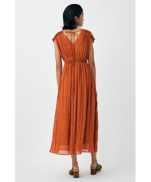 MOUSSY（マウジー）の「W DEEP V/N ドレス（ワンピース・レディース・アイボリー/ブラック/オレンジ・1/2）」の9枚目の写真