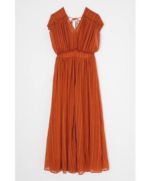 MOUSSY（マウジー）の「W DEEP V/N ドレス（ワンピース・レディース・アイボリー/ブラック/オレンジ・1/2）」の10枚目の写真