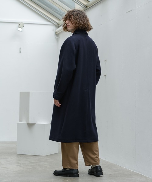 Alcindor Materials（アルシンダーマテリアルズ）の「super120's lamb wool balmacaan coat/スーパー１２０’ｓラムウールバルマカーンコート（その他アウター・メンズ・ライトグレー/ネイビー・MEDIUM/LARGE）」の10枚目の写真