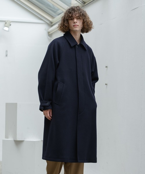 Alcindor Materials（アルシンダーマテリアルズ）の「super120's lamb wool balmacaan coat/スーパー１２０’ｓラムウールバルマカーンコート（その他アウター・メンズ・ライトグレー/ネイビー・MEDIUM/LARGE）」の11枚目の写真
