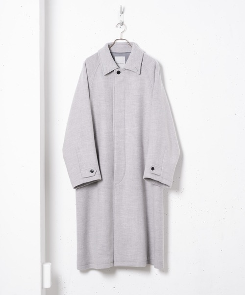 Alcindor Materials（アルシンダーマテリアルズ）の「super120's lamb wool balmacaan coat/スーパー１２０’ｓラムウールバルマカーンコート（その他アウター・メンズ・ライトグレー/ネイビー・MEDIUM/LARGE）」の15枚目の写真