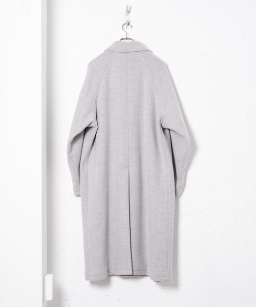 Alcindor Materials（アルシンダーマテリアルズ）の「super120's lamb wool balmacaan coat/スーパー１２０’ｓラムウールバルマカーンコート（その他アウター・メンズ・ライトグレー/ネイビー・MEDIUM/LARGE）」の16枚目の写真
