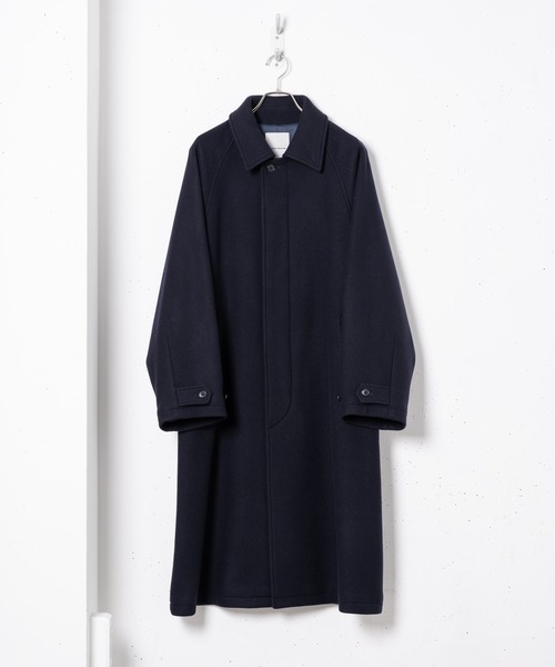 Alcindor Materials（アルシンダーマテリアルズ）の「super120's lamb wool balmacaan coat/スーパー１２０’ｓラムウールバルマカーンコート（その他アウター・メンズ・ライトグレー/ネイビー・MEDIUM/LARGE）」の18枚目の写真