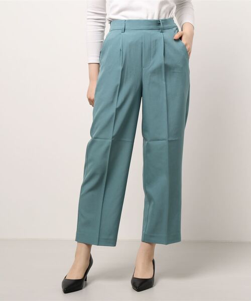 Te chichi TERRASSE(テチチテラス)の「センタープレスストレートパンツ(その他パンツ・レディース・ブラック/グレー/ブルー・フリ-)」の1枚目の写真