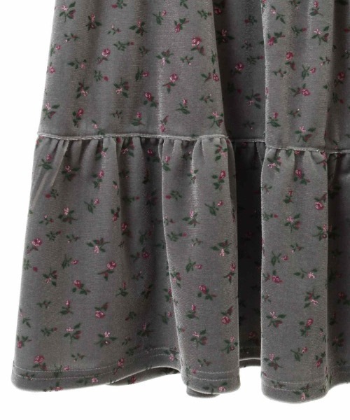 Candy Stripper（キャンディストリッパー）の「FLOWER VELOUR スカート（スカート・レディース・グレー/ネイビー・2）」の9枚目の写真