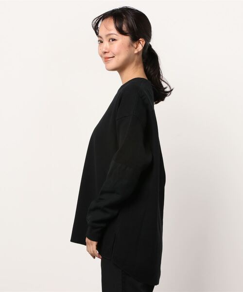 Munich（ミューニック）の「Munich(ミューニック )ストレッチライトサーマル クルーネックプルオーバー（Tシャツ/カットソー・レディース・ブラック/アイボリー・FREE）」の3枚目の写真