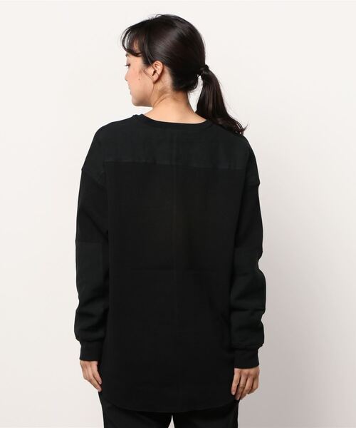 Munich（ミューニック）の「Munich(ミューニック )ストレッチライトサーマル クルーネックプルオーバー（Tシャツ/カットソー・レディース・ブラック/アイボリー・FREE）」の4枚目の写真