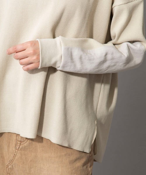 Munich（ミューニック）の「Munich(ミューニック )ストレッチライトサーマル クルーネックプルオーバー（Tシャツ/カットソー・レディース・ブラック/アイボリー・FREE）」の6枚目の写真