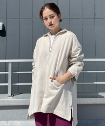 CIAOPANIC | ■スタンドハーフZIPチュニック丈スウェット(スウェット)