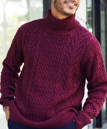 roshell（ロシェル）の「ローゲージ タートルネック フィッシャーマン ケーブルニット セーター（ニット/セーター）」