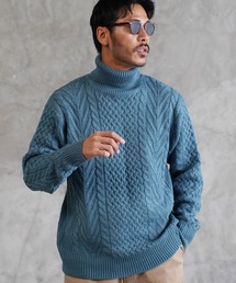 roshell（ロシェル）の「ローゲージ タートルネック フィッシャーマン ケーブルニット セーター（ニット/セーター）」