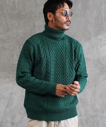 Stone タートルネックセーター オリーブグリーン タートルネックニット