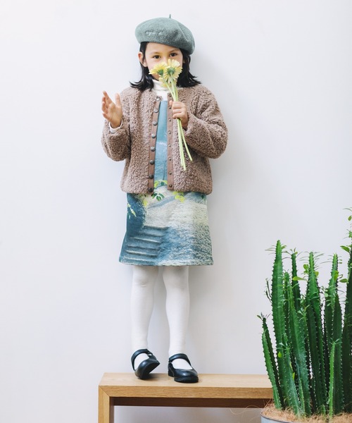 agnes b.(アニエスベー)の「K134 E BERET キッズ ウールベレー(ハンチング/ベレー帽・キッズ・グリーン系その他・1/0/2)」の3枚目の写真