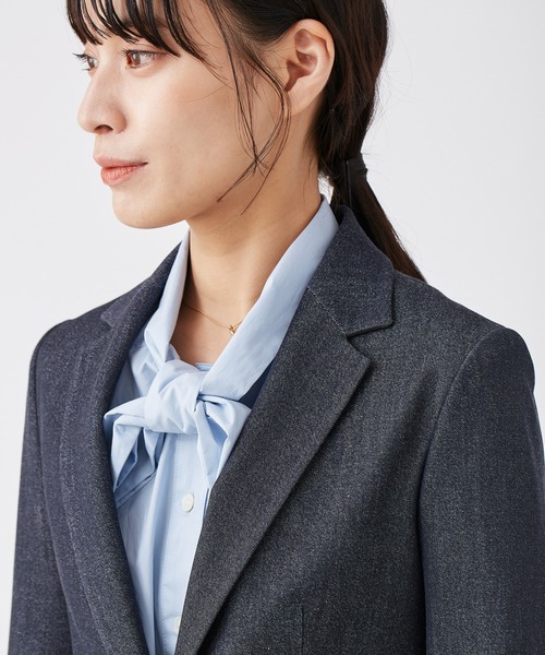 KASHIYAMA（カシヤマ）の「＜ウォッシャブル＞デニムライクストレッチテーラードジャケット（テーラードジャケット・レディース・インディゴブルー/ブラック・マルチサイズ）」の10枚目の写真