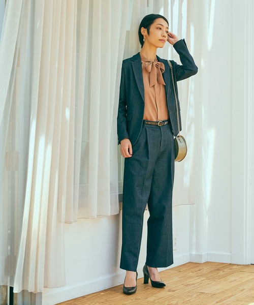 KASHIYAMA（カシヤマ）の「＜ウォッシャブル＞デニムライクストレッチテーラードジャケット（テーラードジャケット・レディース・インディゴブルー/ブラック・マルチサイズ）」の19枚目の写真