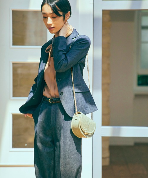 KASHIYAMA（カシヤマ）の「＜ウォッシャブル＞デニムライクストレッチテーラードジャケット（テーラードジャケット・レディース・インディゴブルー/ブラック・マルチサイズ）」の17枚目の写真