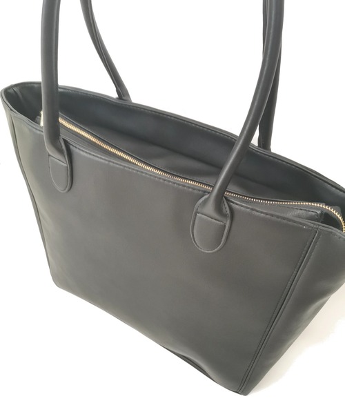 ADMIX/ATELIER SAB MEN(アドミックスアトリエサブメン)の「ムラ加工 フェイクレザー ファスナー付き トートバッグ(トートバッグ・メンズ・ブラック/グレー/ネイビー・FREE)」の6枚目の写真