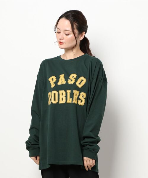 SEVENDAYS=SUNDAY(セブンデイズサンデイ)の「カレッジプリントロンTEE *(Tシャツ/カットソー・レディース・ネイビー/オフホワイト/グリーン/アイボリー・M/L)」の5枚目の写真