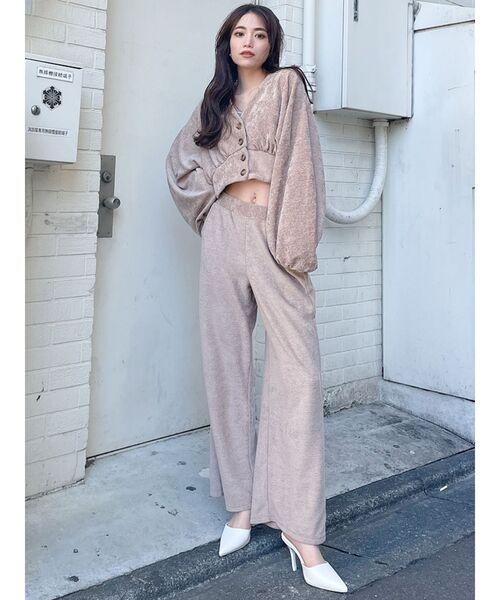 GYDA(ジェイダ)の「ベロアライクリラックスパンツ(その他パンツ・レディース・ブラック/ベージュ・FREE)」の10枚目の写真