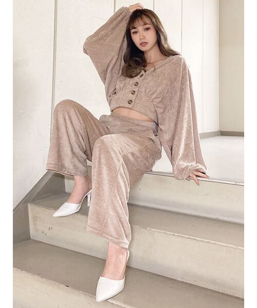 GYDA(ジェイダ)の「ベロアライクリラックスパンツ(その他パンツ・レディース・ブラック/ベージュ・FREE)」の11枚目の写真