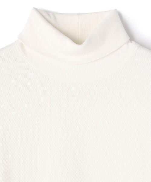 schott（ショット）の「LS HONEYCOMB TURTLENECK T-SHIRT/ハニカム タートルネックTシャツ（Tシャツ/カットソー・メンズ・ブラック/ライトブルーグレー/ホワイト・LARGE/XX-LARGE/SMALL/X-LARGE/MEDIUM）」の6枚目の写真