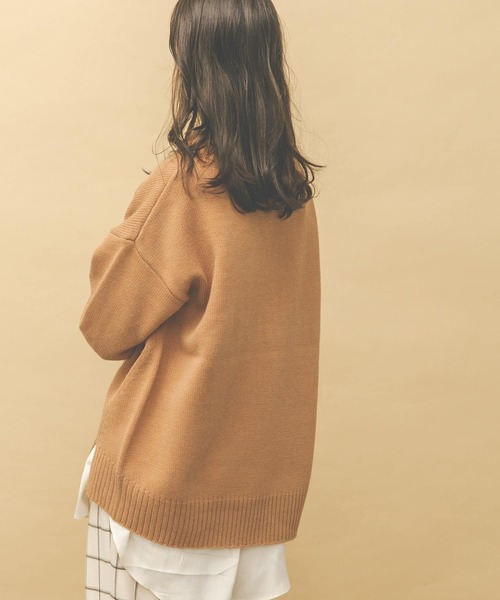 UR Lab.（アーバンリサーチラボ）の「ボートネックニット（ニット/セーター・レディース・ダークグレー/グレー系その他/ブルー系その他/キャメル・FREE）」の6枚目の写真