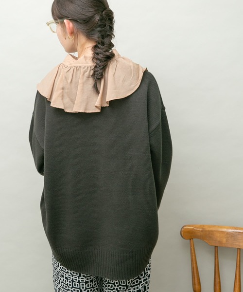 UR Lab.（アーバンリサーチラボ）の「ボートネックニット（ニット/セーター・レディース・ダークグレー/グレー系その他/ブルー系その他/キャメル・FREE）」の11枚目の写真