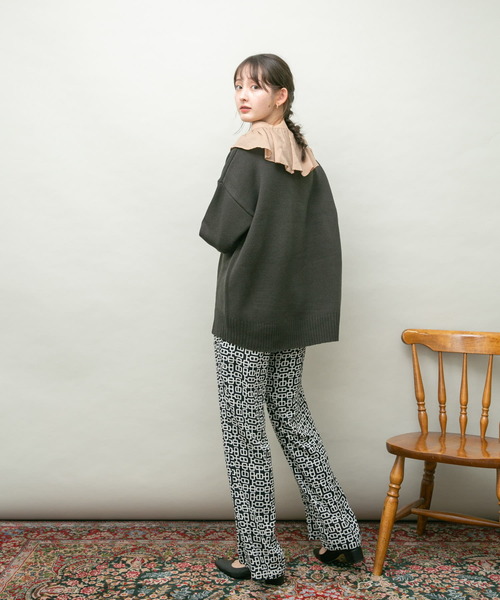 UR Lab.（アーバンリサーチラボ）の「ボートネックニット（ニット/セーター・レディース・ダークグレー/グレー系その他/ブルー系その他/キャメル・FREE）」の12枚目の写真