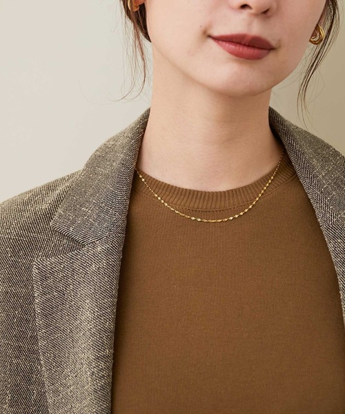 ROPE'（ロペ）の「エクレアチェーンショートネックレス（ネックレス・レディース・ゴールド・FREE）」の3枚目の写真
