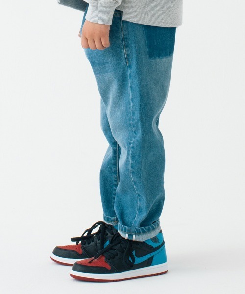 Smoothy(スムージー)の「Smoothy Selvedge Buggy denim pants / スムージー セルビッチバギーデニムパンツ(デニムパンツ・キッズ・インディゴブルー・100/110/120/130/140/150/160)」の6枚目の写真
