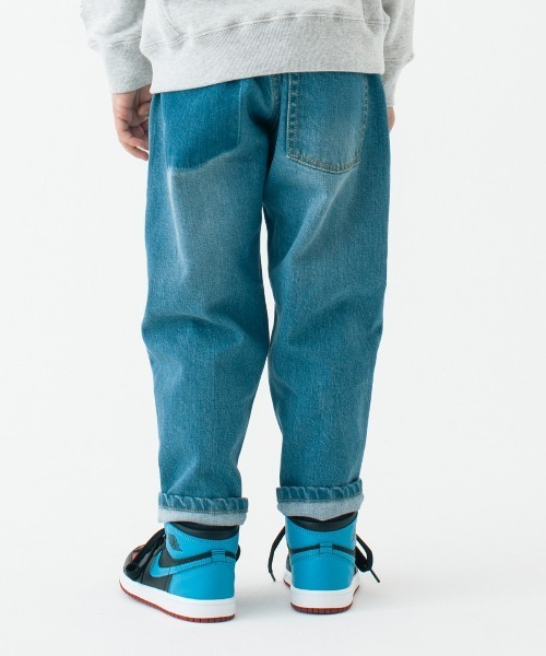 Smoothy(スムージー)の「Smoothy Selvedge Buggy denim pants / スムージー セルビッチバギーデニムパンツ(デニムパンツ・キッズ・インディゴブルー・100/110/120/130/140/150/160)」の5枚目の写真