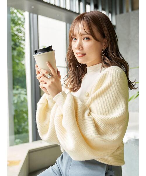 美品♡IENA CURRENTAGE レーシーポロ セール】【WEB限定】2wayニットボレロ ＊（カーディガン/ボレロ