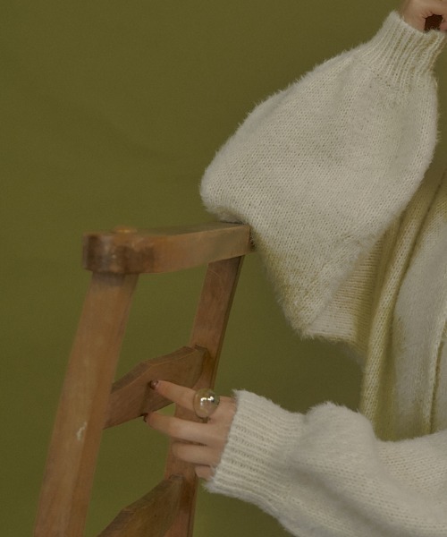 VANNIE U（ヴァニーユー）の「モヘアライク2WAYニットカーディガン（カーディガン/ボレロ・レディース・グリーン/アイボリー/パープル/ブルー/イエロー・FREE）」の13枚目の写真