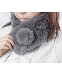 ネックウォーマー/スヌード（グレー/灰色系・フェイクファー