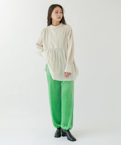 KBF（ケイビーエフ）の「ベロアストレートパンツ（その他パンツ・レディース・グリーン/ブルー/パープル系その他・ONE）」の7枚目の写真